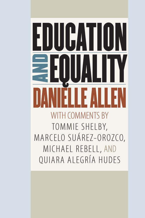 Book cover of Education and Equality