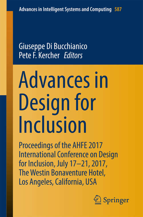 Book cover of Advances in Design for Inclusion