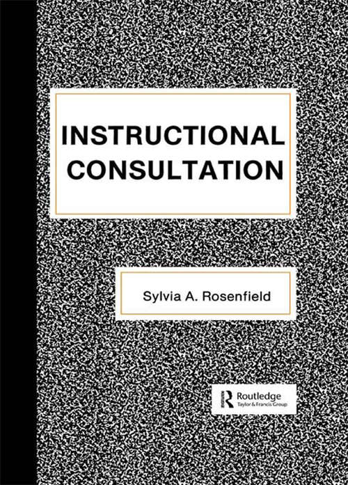 Book cover of Instructional Consultation (School Psychology Series)