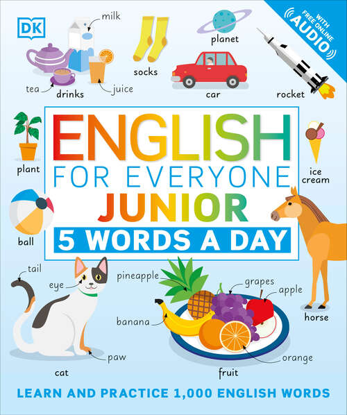 Book cover of English for Everyone Junior: 5 Words a Day (DK 5-Words a Day)