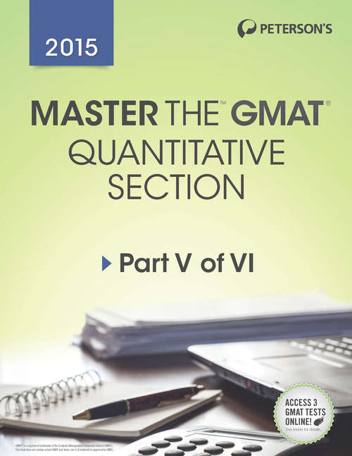 Book cover of Master the GMAT: GMAT Quantitative Section