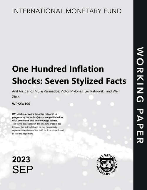 Book cover of One Hundred Inflation Shocks: Seven Stylized Facts (Imf Working Papers)