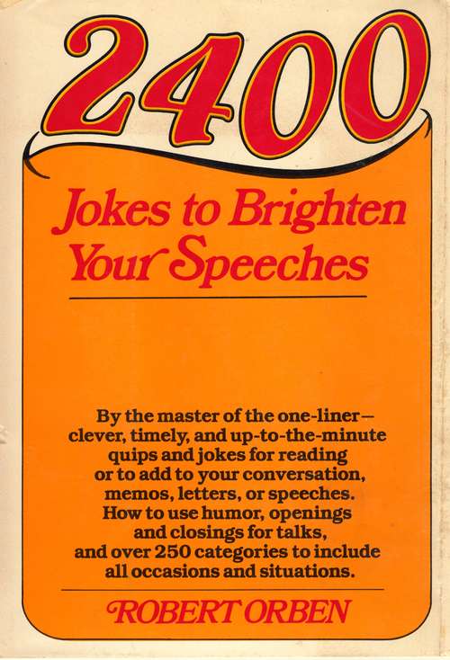 Book cover of 2400 Jokes to Brighten Your Speeches