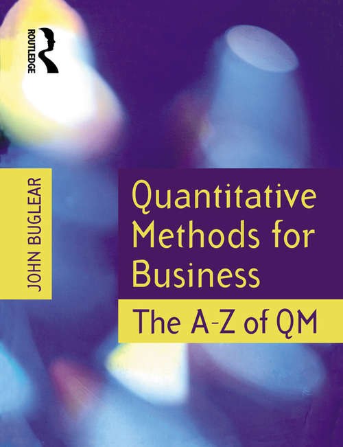 Book cover of Quantitative Methods for Business