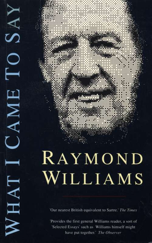 Book cover of What I Came To Say