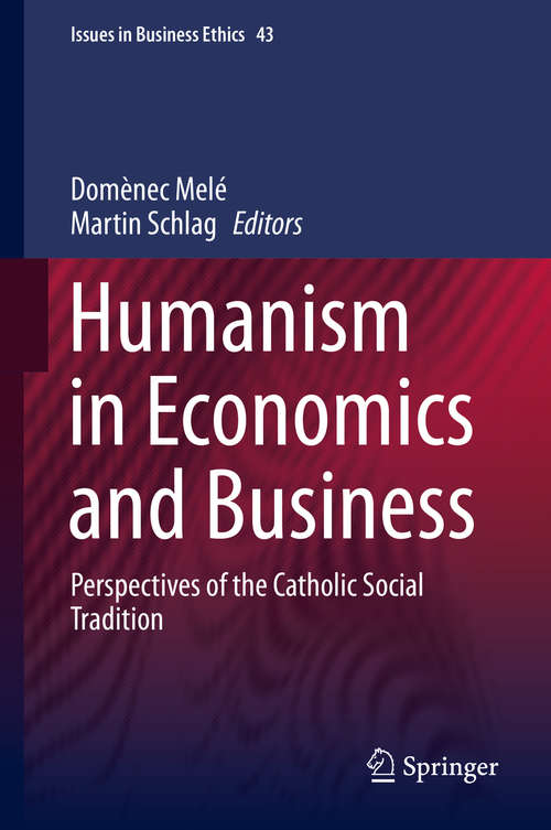 Book cover of Humanism in Economics and Business