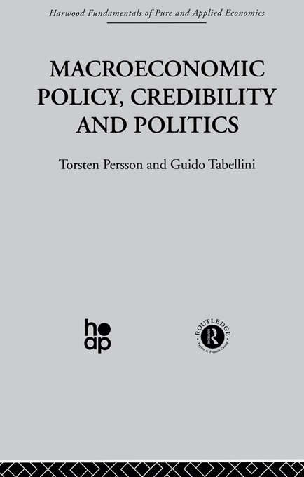 Book cover of Macroeconomic Policy, Credibility and Politics