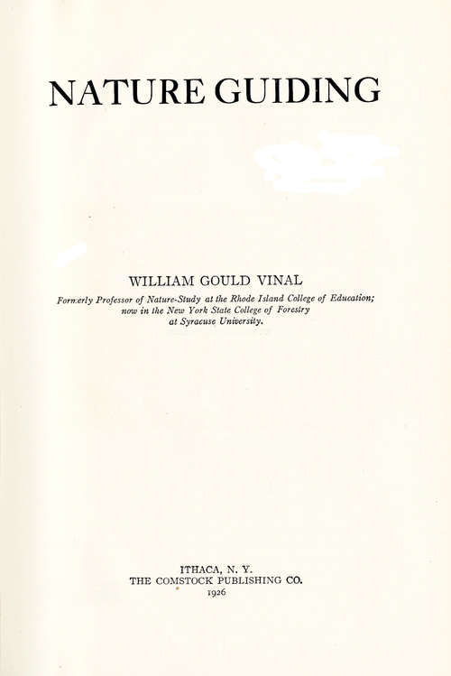 Book cover of Nature Guiding