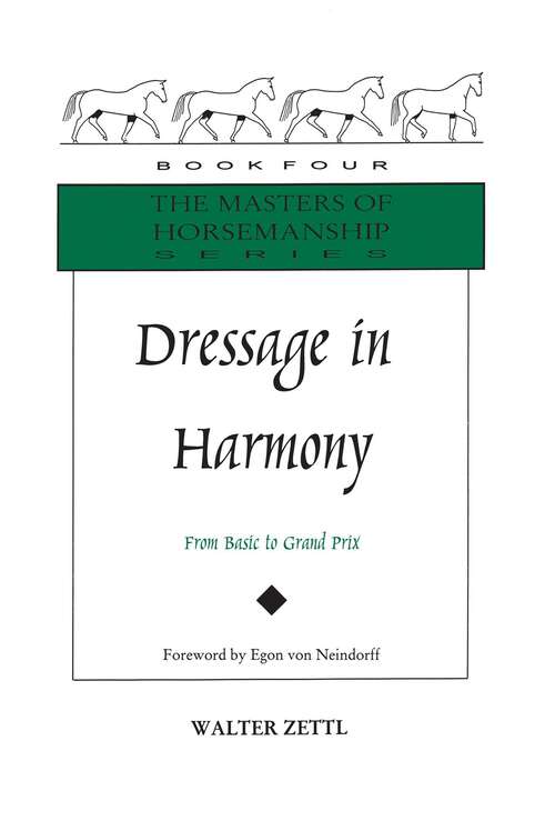 Book cover of Dressage in Harmony