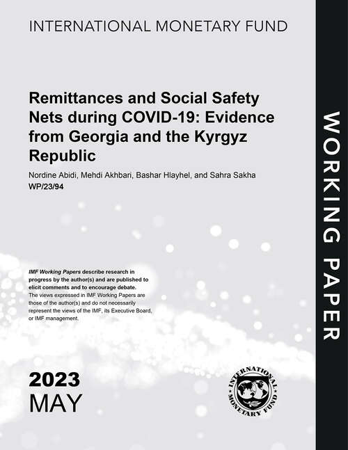 Book cover of Remittances and Social Safety Nets During COVID-19: Evidence From Georgia and the Kyrgyz Republic