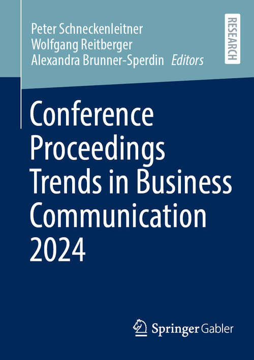 Book cover of Conference Proceedings Trends in Business Communication 2024