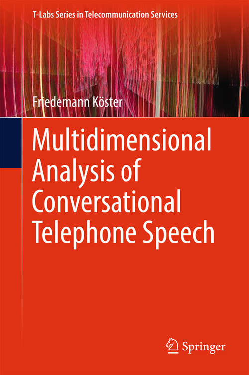 Book cover of Multidimensional Analysis of Conversational Telephone Speech