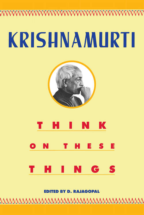 Book cover of Think on These Things
