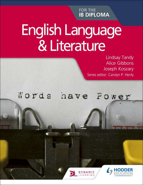 Book cover of English Language and Literature for the IB Diploma