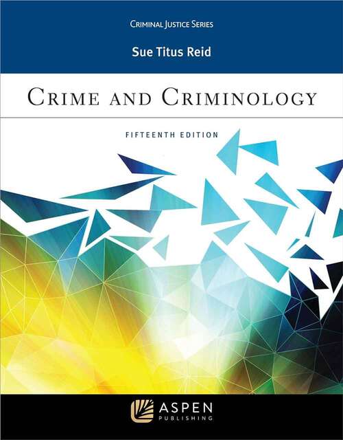 Book cover of Crime and Criminology (15)