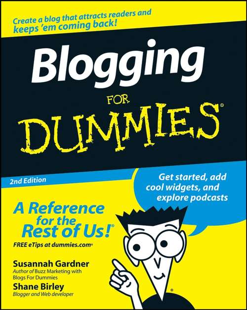 Book cover of Blogging For Dummies