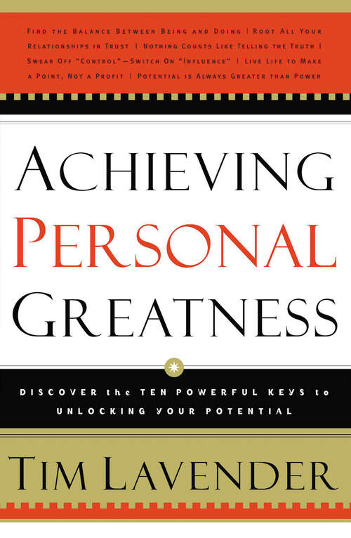 Book cover of Achieving Personal Greatness