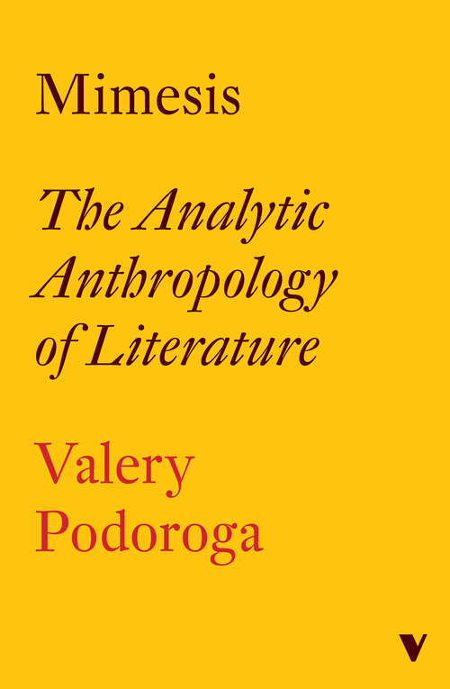 Book cover of Mimesis: The Analytic Anthropology of Literature