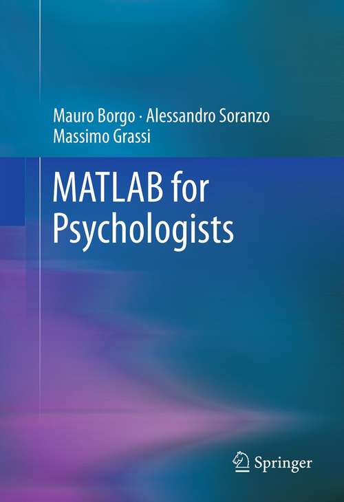 Book cover of MATLAB for Psychologists