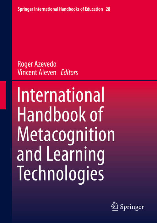 Book cover of International Handbook of Metacognition and Learning Technologies