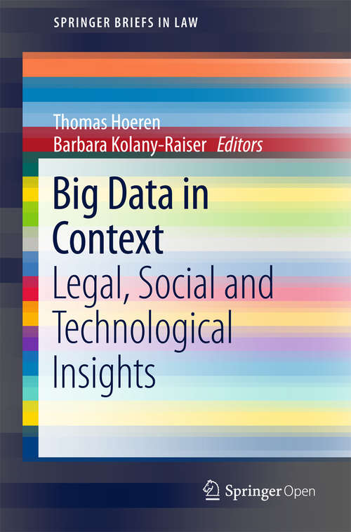 Book cover of Big Data in Context