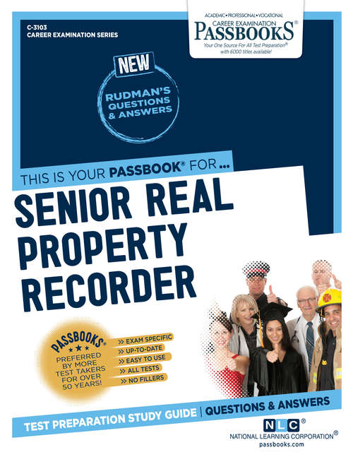 Book cover of Senior Real Property Recorder: Passbooks Study Guide (Career Examination Series)