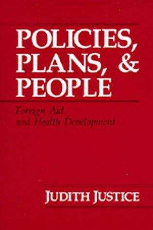 Book cover of Policies, Plans, and People: Foreign Aid and Health Development