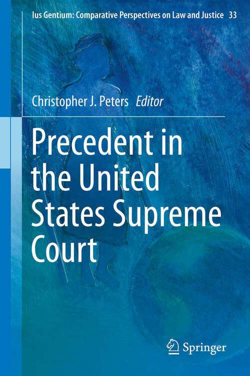 Book cover of Precedent in the United States Supreme Court