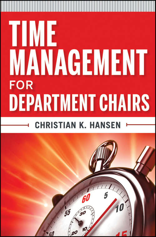 Book cover of Time Management for Department Chairs