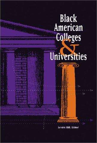 Book cover of Black American Colleges and Universities