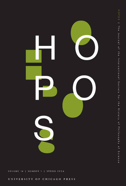 Book cover of HOPOS: The Journal of the International Society for the History of Philosophy of Science, volume 14 number 1 (Spring 2024)