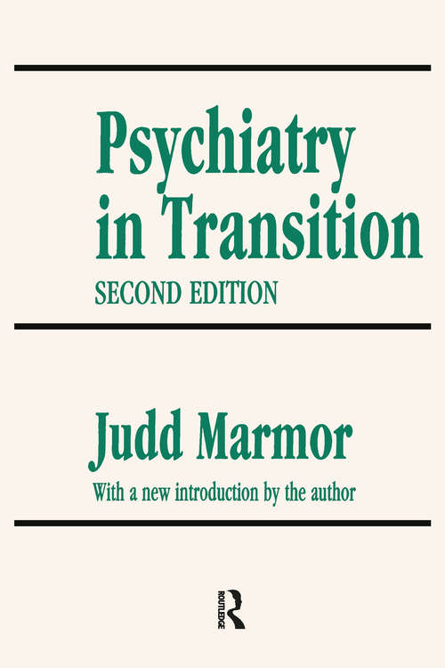 Book cover of Psychiatry in Transition (2)