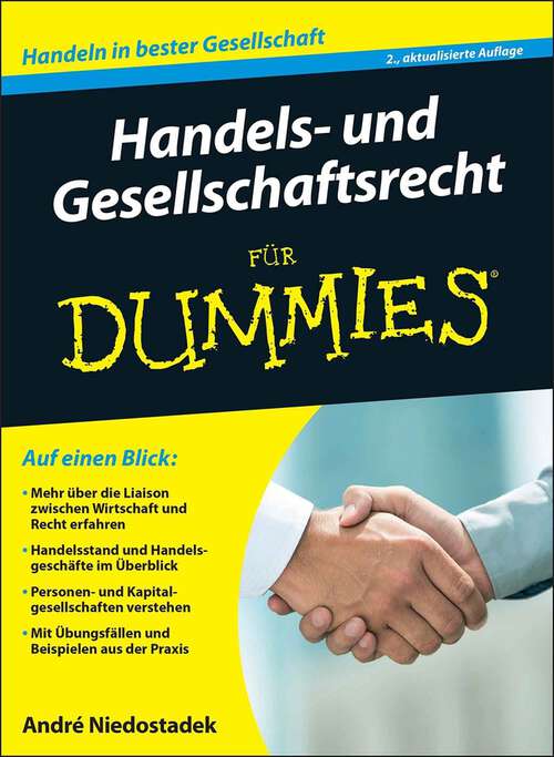 Book cover of Handels- und Gesellschaftsrecht für Dummies (2. Auflage) (Für Dummies)
