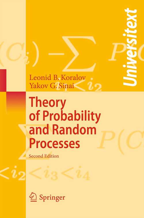 Book cover of Theory of Probability and Random Processes
