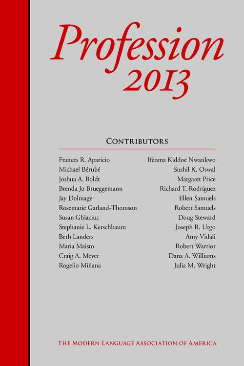 Book cover of Profession 2013