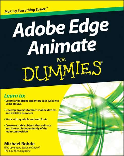 Book cover of Adobe Edge Animate CC For Dummies