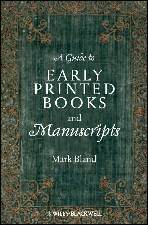 Book cover of A Guide to Early Printed Books and Manuscripts