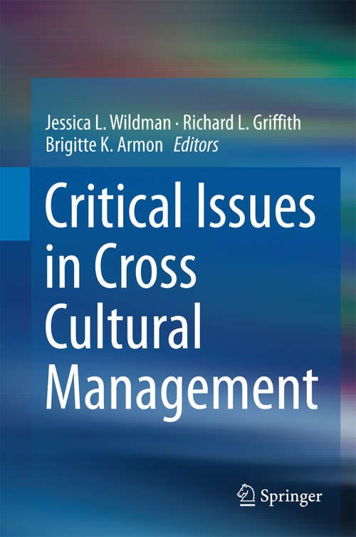 Book cover of Critical Issues in Cross Cultural Management