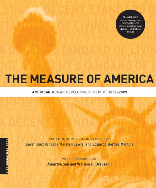 Book cover of The Measure of America: American Human Development Report, 2008-2009 (A Columbia / SSRC Book)