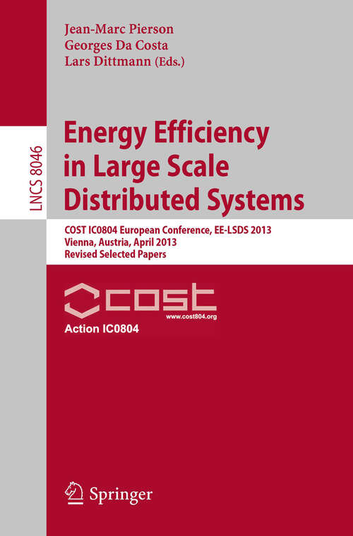 Book cover of Energy Efficiency in Large Scale Distributed Systems