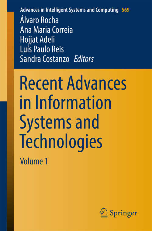 Recent Advances in Information Systems and Technologies
