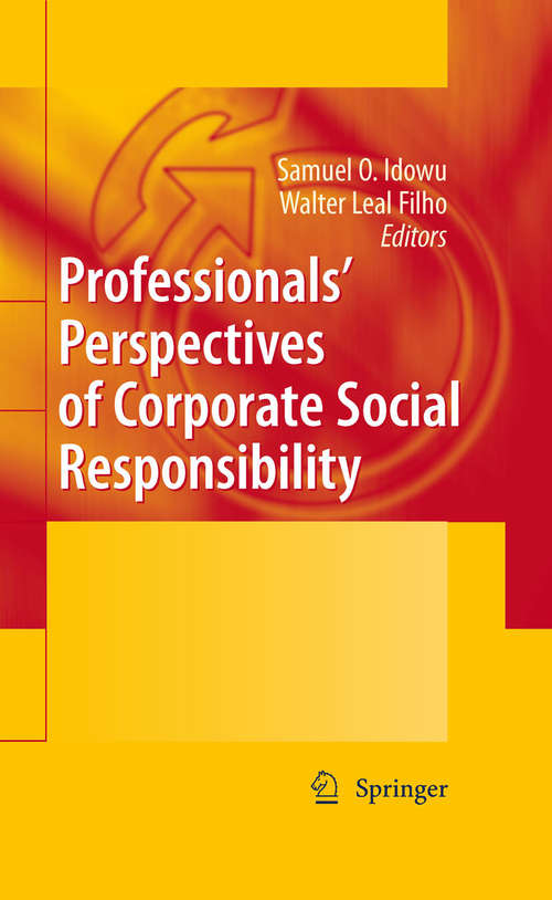 Book cover of Professionals´ Perspectives of Corporate Social Responsibility