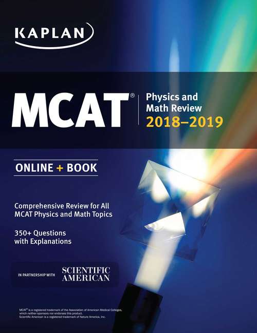 Book cover of MCAT Physics and Math Review 2018-2019: Online + Book
