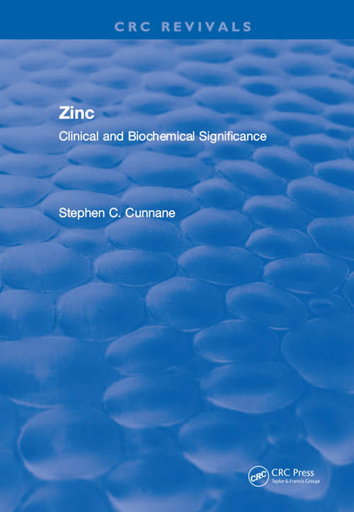 Book cover of Zinc Clinical and Biochemical Significance