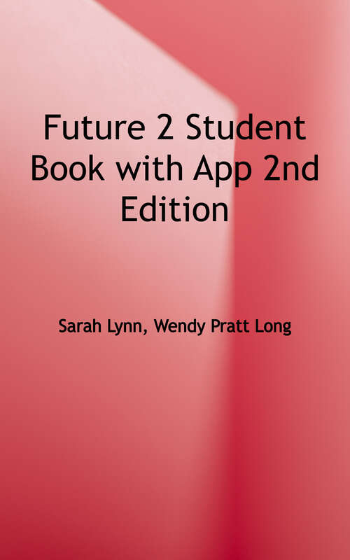 Book cover of Future 2 Student Book With App (2)