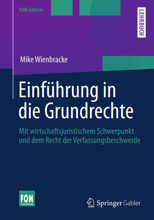 Book cover of Einführung in die Grundrechte