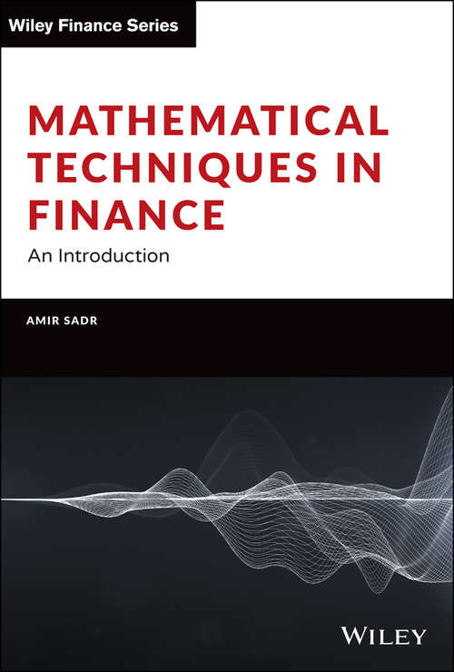 Book cover of Mathematical Techniques in Finance: An Introduction (Wiley Finance)