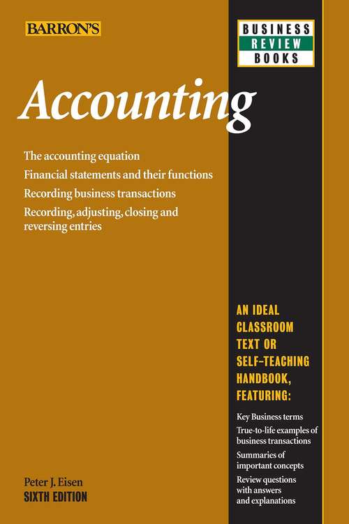 Accounting (Barron's Business Review Series)