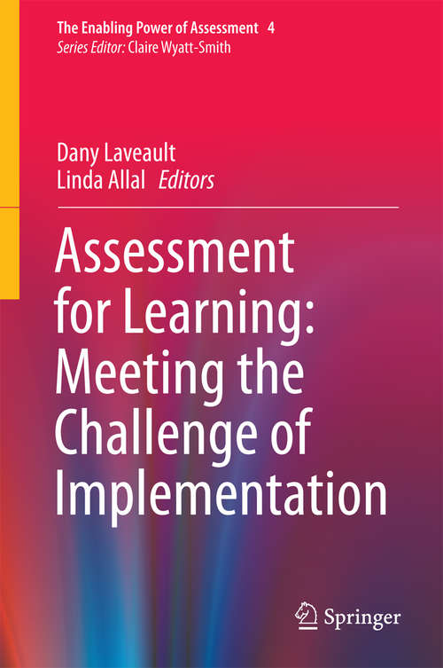 Book cover of Assessment for Learning: Meeting the Challenge of Implementation