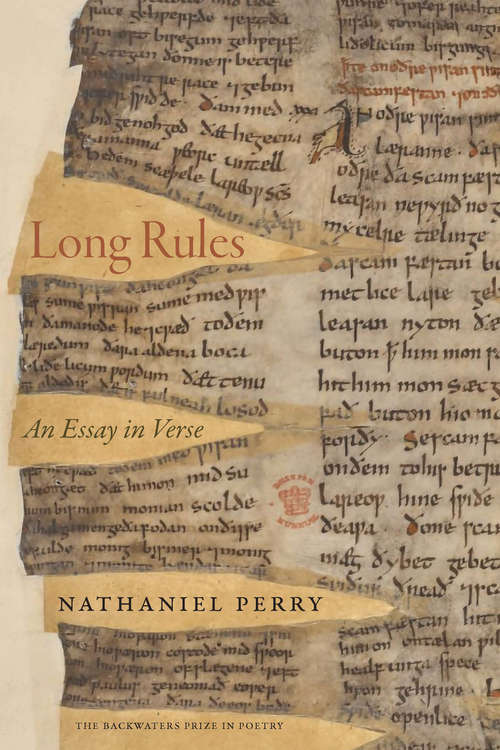 Book cover of Long Rules: An Essay in Verse (The Backwaters Prize in Poetry)